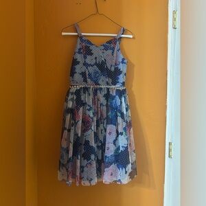 Girls Sleeveless Floral Dress